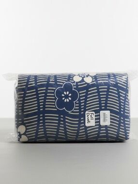 Spoonflower Navy Blue and White Floral Full Duvet Cover Classic Pattern Bedding